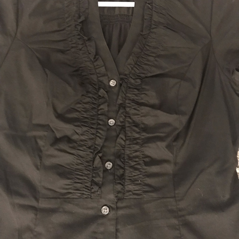 Express ruffle-front button down - Picture 2 of 3